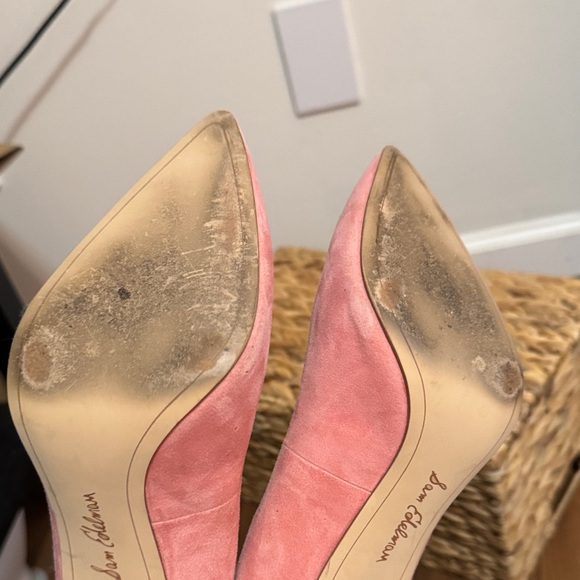 Sam Edelman Blush Suede Heels - Picture 6 of 9